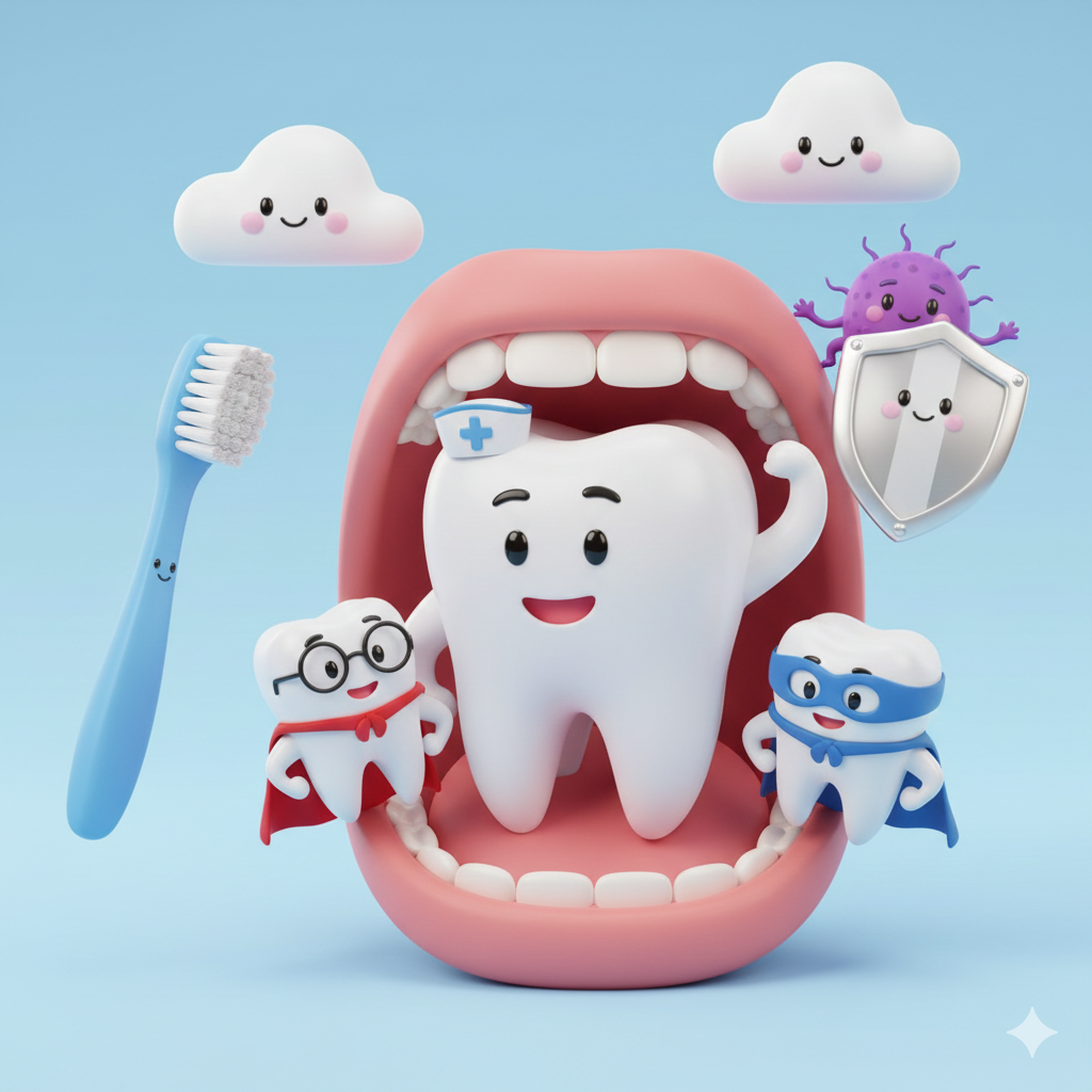 Anak belajar di dokter gigi